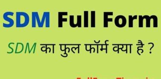 SDM Full Form in Hindi and English – एसडीएम का फुल फॉर्म क्या होता है SDM Full Form in Hindi and English - एसडीएम का फुल फॉर्म क्या होता है