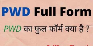 PWD Full Form in Hindi and English – पीडब्ल्यूडी का फुल फॉर्म क्या होता है PWD Full Form in Hindi and English - पीडब्ल्यूडी का फुल फॉर्म क्या होता है