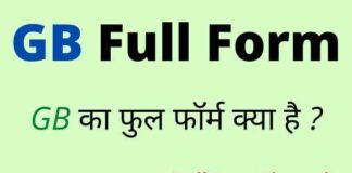 GB Full Form in Hindi and English – जीबी का फुल फॉर्म क्या होता है ? GB Full Form in Hindi and English - जीबी का फुल फॉर्म क्या होता है ?