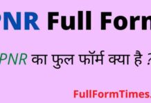 PNR Full Form in Hindi and English – पीएनआर का फुल फॉर्म क्या है ? PNR Full Form in Hindi and English - पीएनआर का फुल फॉर्म क्या है ?
