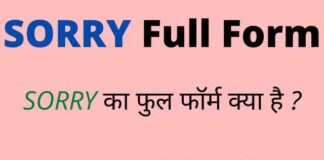 SORRY Full Form in Hindi / English – सॉरी का फुल फॉर्म क्या होता है ? SORRY Full Form in Hindi / English - सॉरी का फुल फॉर्म क्या होता है ?